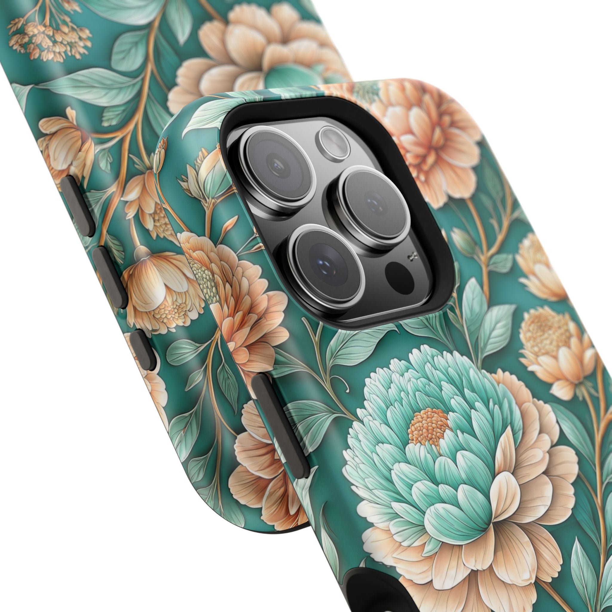 Teal Peony - Extreme MagSafe Phone Case
