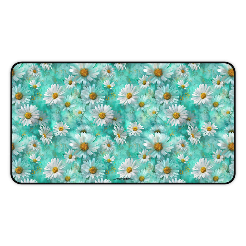 The Blue Daisy Meadow Desk Mat