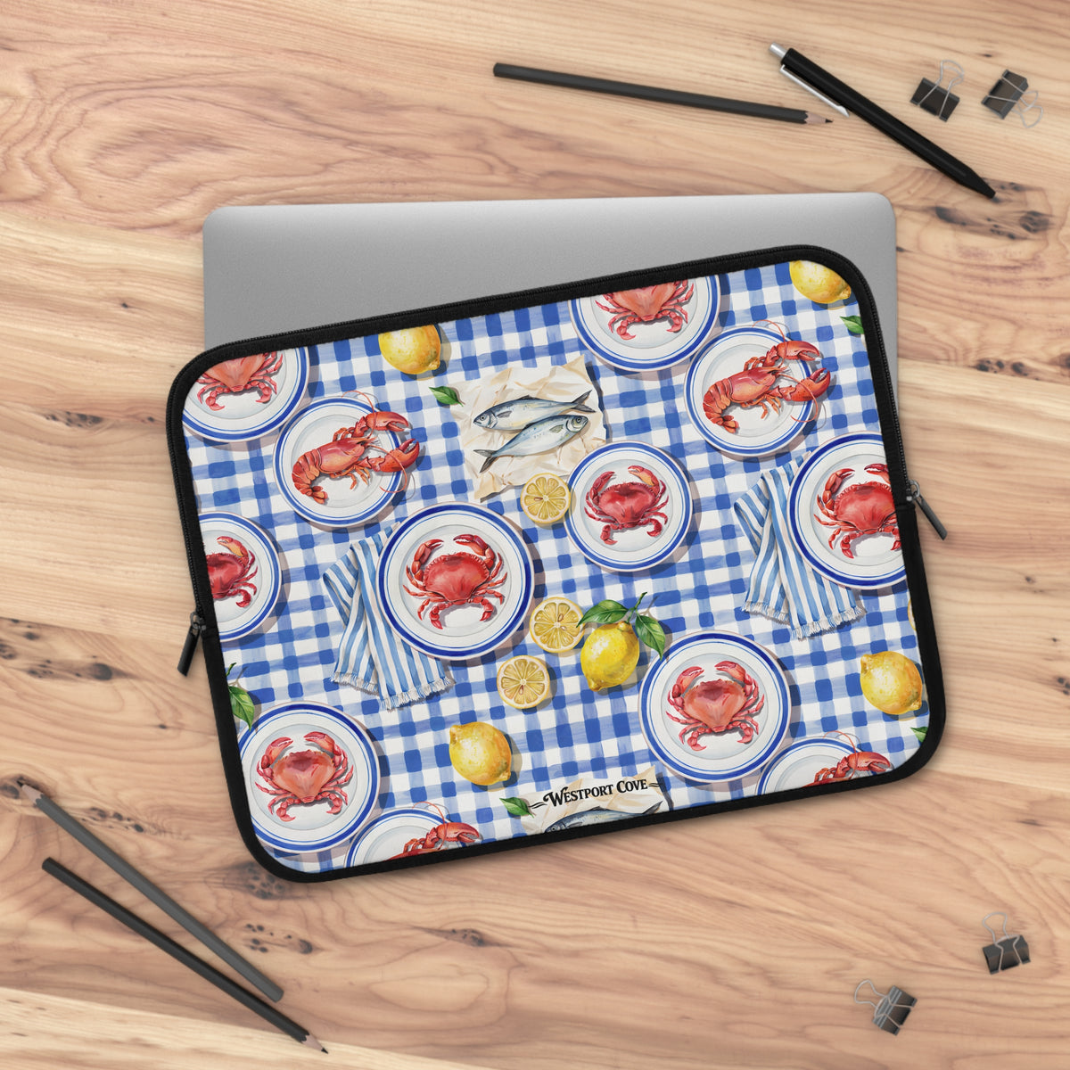 Seafood Picnic - Safe Harbor Laptop Sleeve