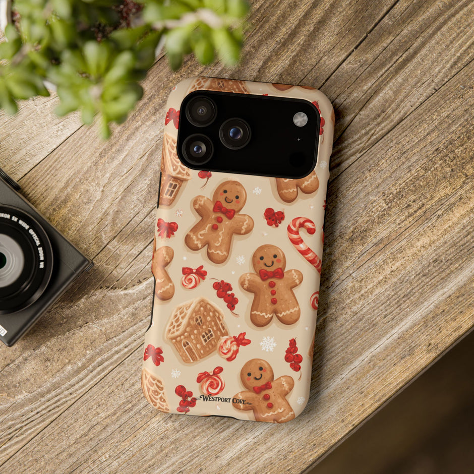 Gingerbread Men and Candy Canes  Extreme Impact MagSafe Phone Case | Christmas Cookie Design