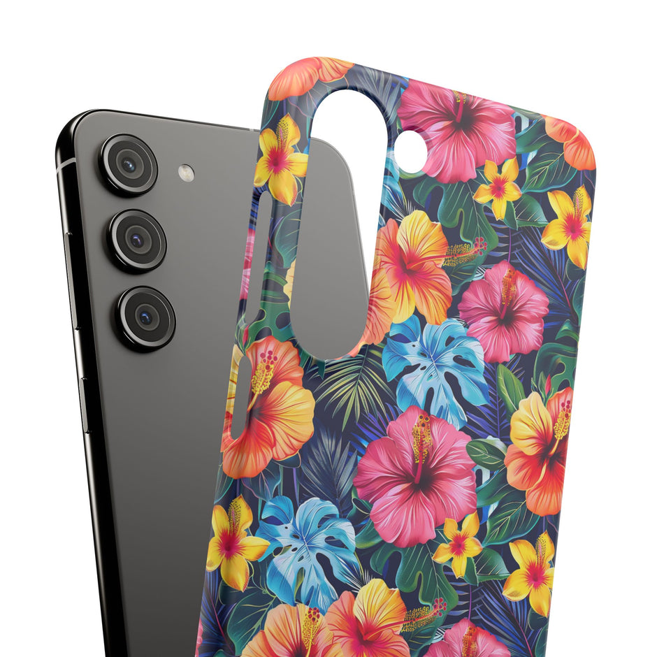 Tropical Hibiscus - Elite Phone Case — Floral Hawaiian Pattern Phone Cover