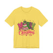 Merry Christmas Graphic Tee — Festive Pink & Green Holiday T-Shirt