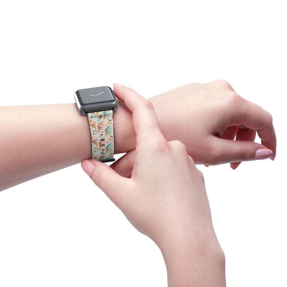 Only In Dreams - Apple Watch Band– Beachy Ice Cream Pattern Strap