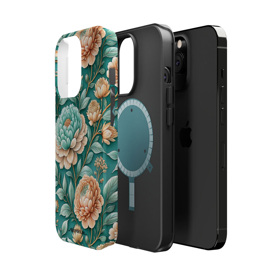 Teal Peony - Extreme MagSafe Phone Case