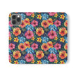 Tropical Hibiscus Flip Phone Case — Floral Wallet Flip Case with Card Slots