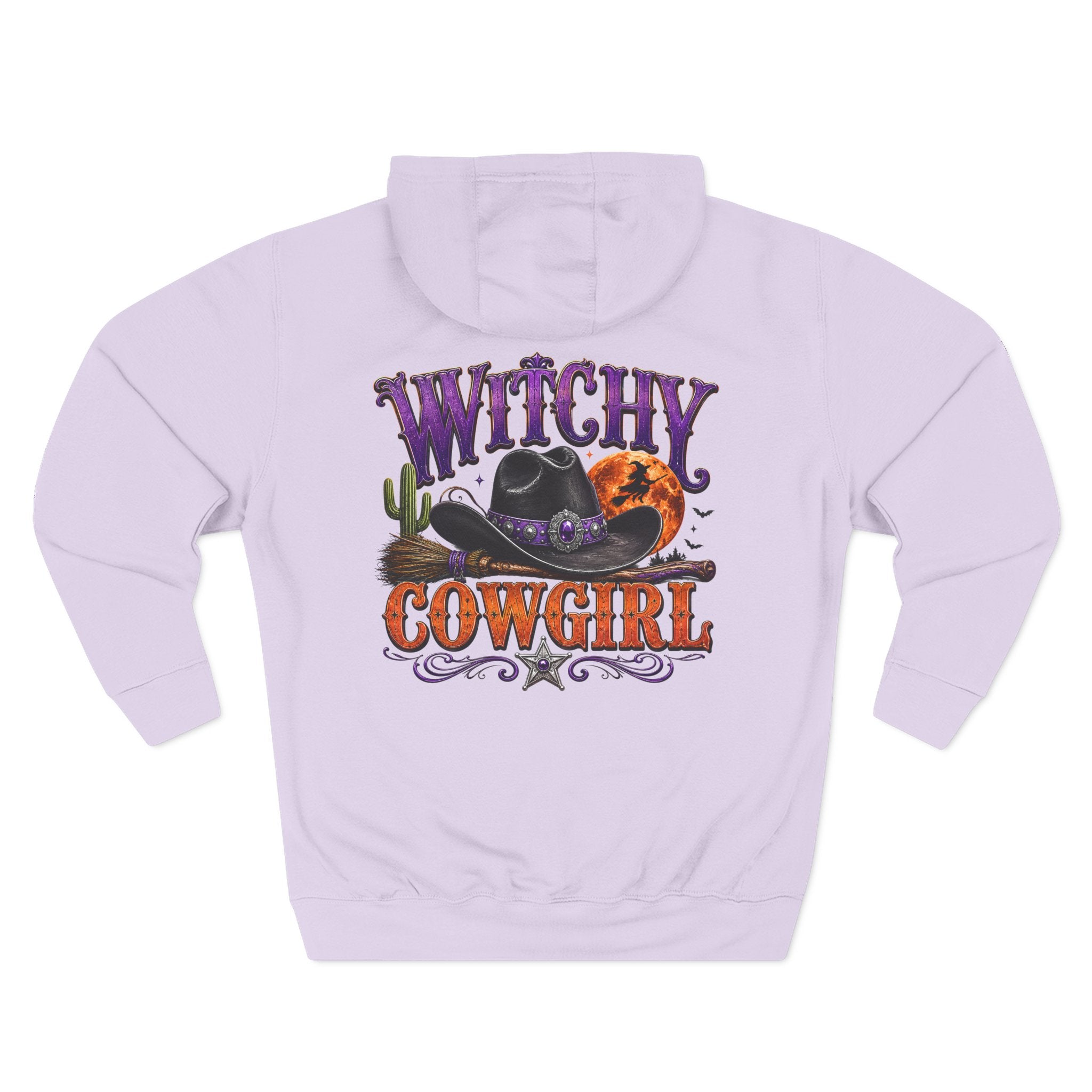 Witchy Cowgirl Hoodie – Halloween Western Fleece Pullover