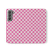 Pink Gingham - Flip Case – Wallet Flip Case with Card Slots