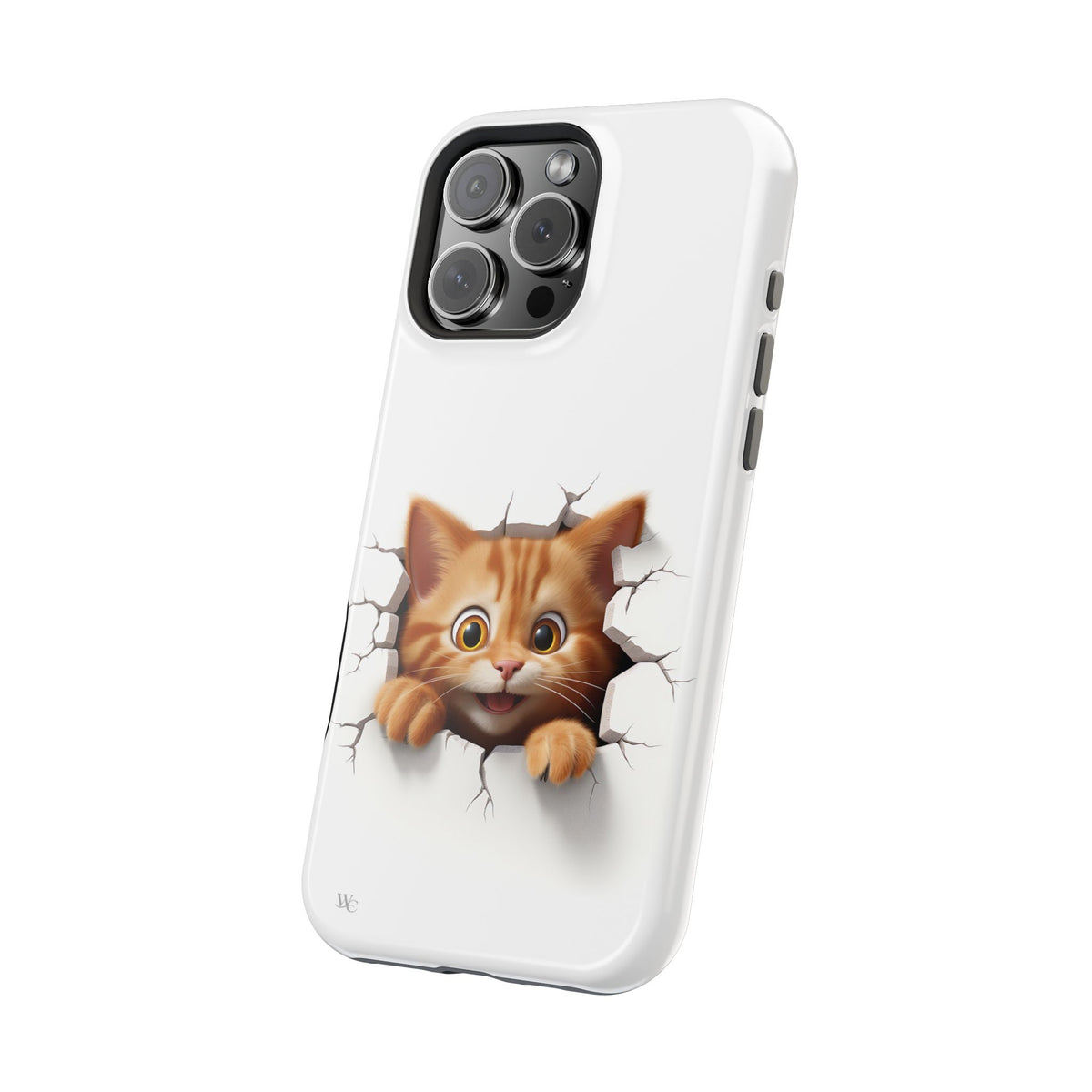 Adorable Peeking Kitten - Extreme Impact MagSafe Phone Case