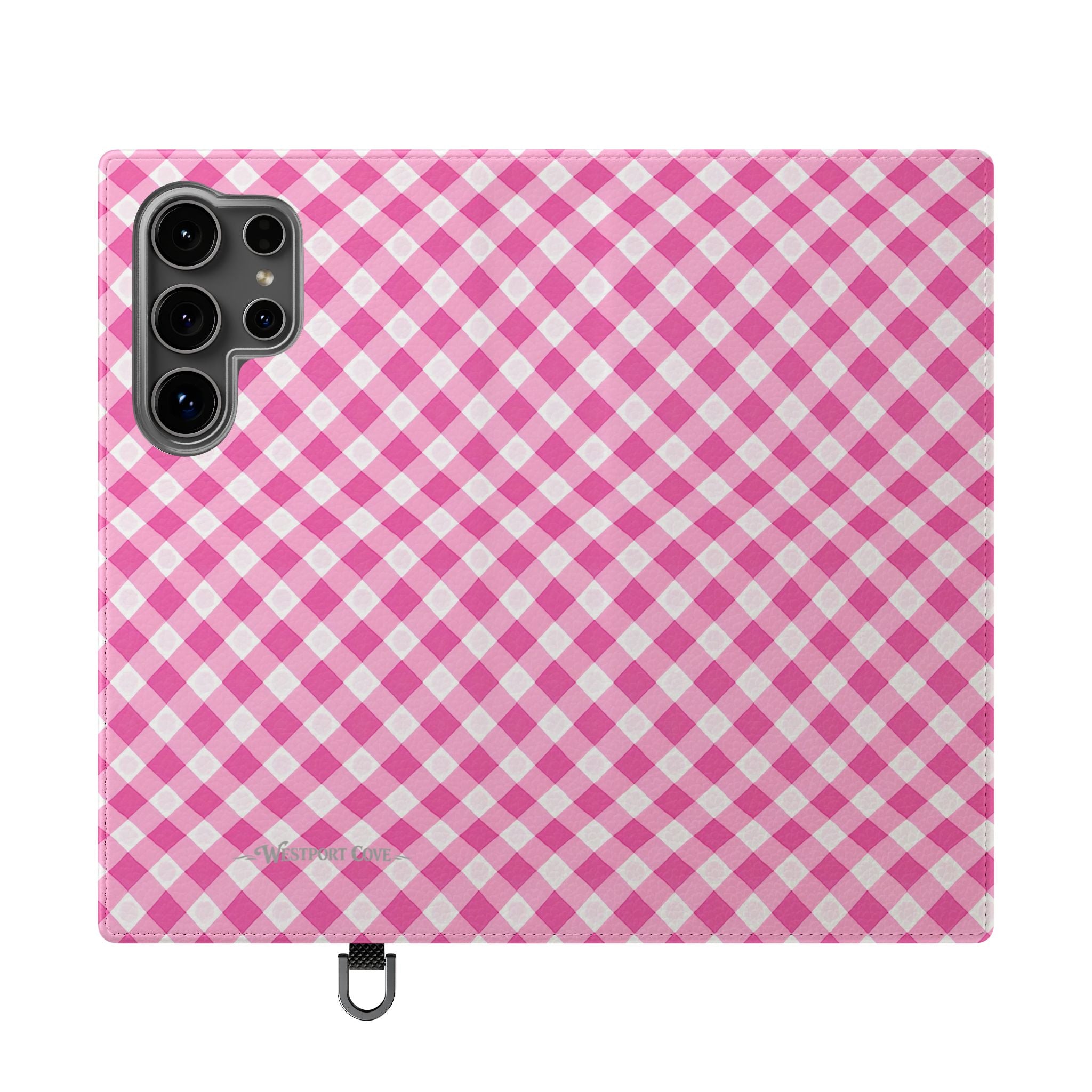 Pink Gingham - Flip Case – Wallet Flip Case with Card Slots