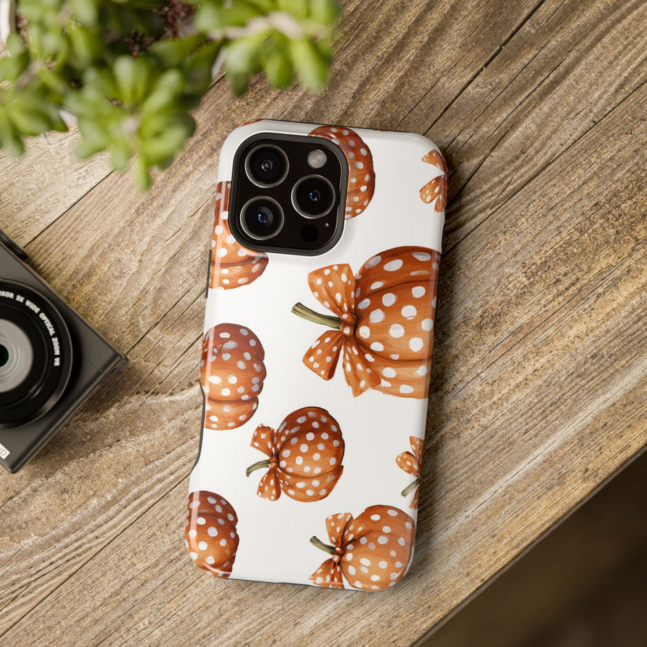 Polka Dot Pumpkin Extreme Impact MagSafe Phone Case