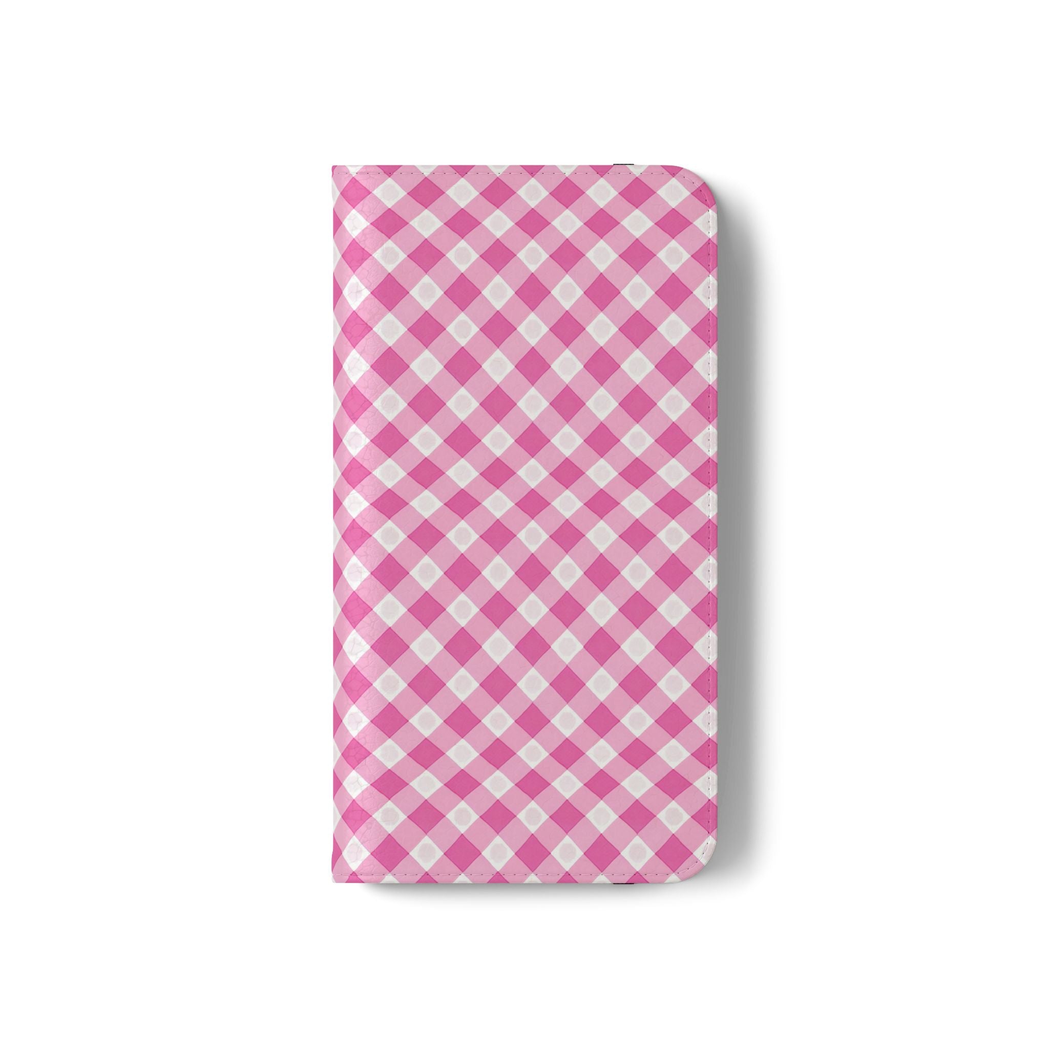 Pink Gingham - Flip Case – Wallet Flip Case with Card Slots
