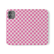 Pink Gingham - Flip Case – Wallet Flip Case with Card Slots