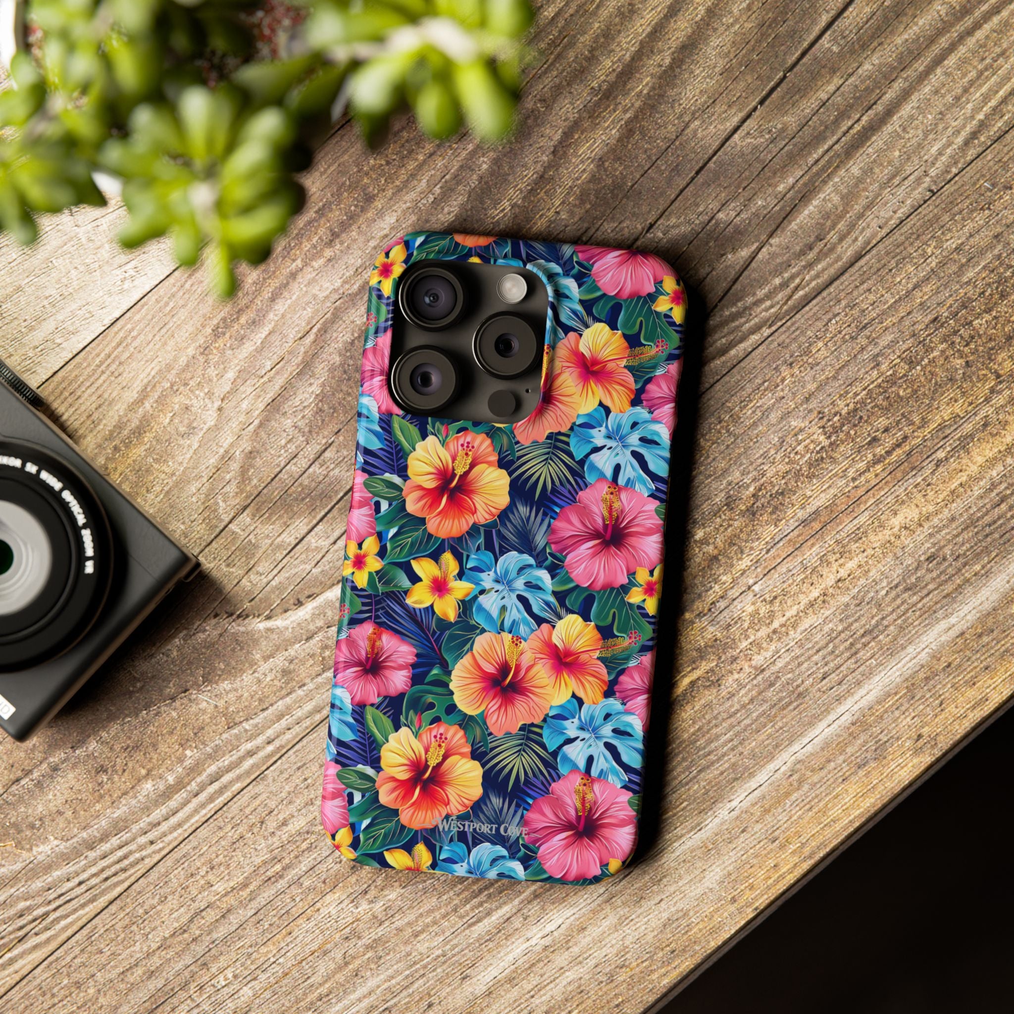 Tropical Hibiscus - Essential Phone Case — Floral Beach Vibe Phone Cover