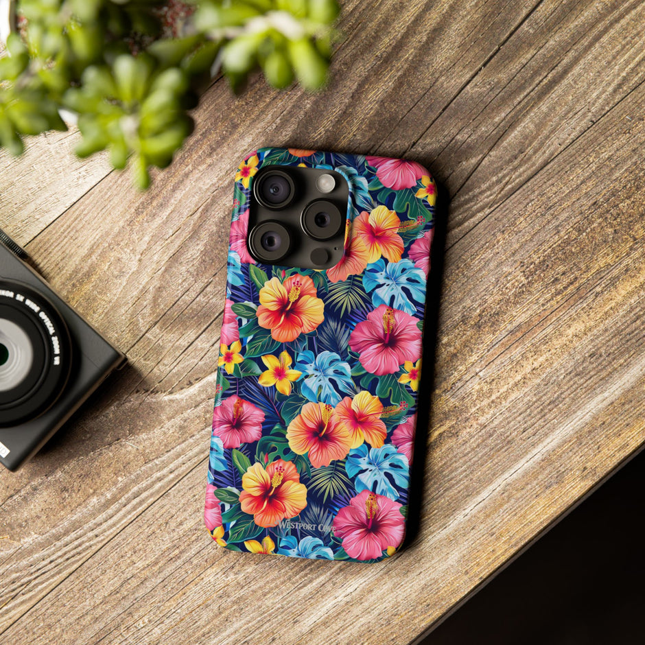 Tropical Hibiscus - Essential Phone Case — Floral Beach Vibe Phone Cover