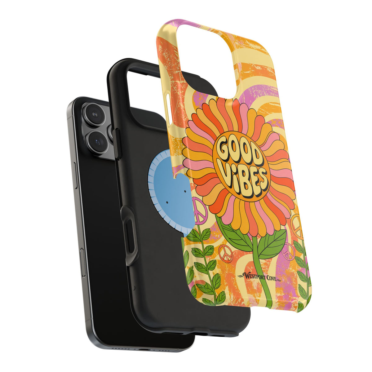 Good Vibes Retro Flower Extreme Impact MagSafe Phone Case