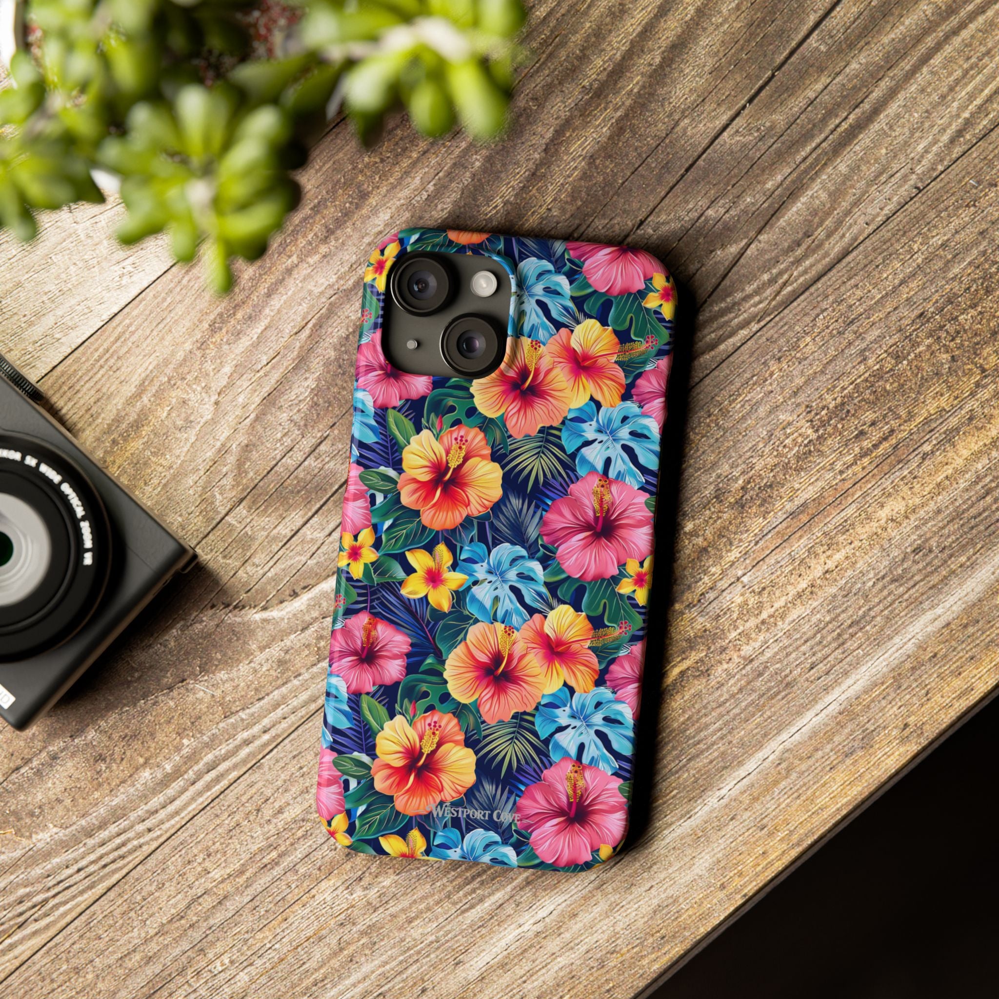 Tropical Hibiscus - Essential Phone Case — Floral Beach Vibe Phone Cover