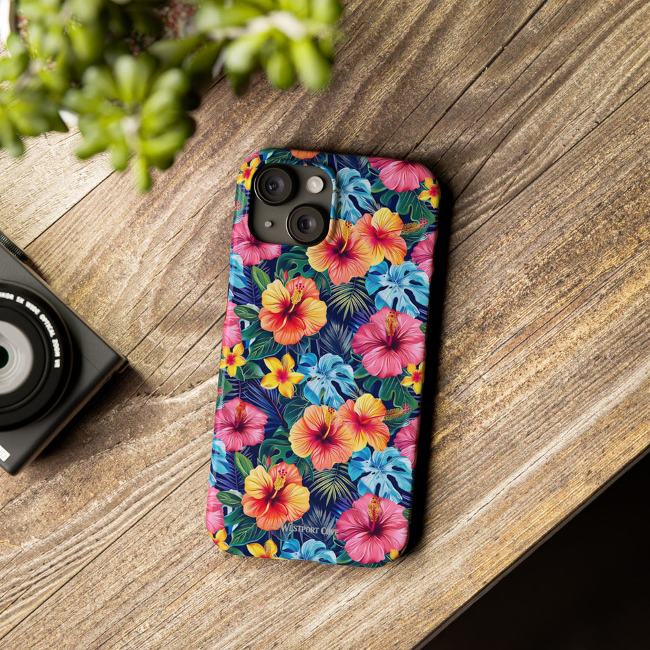 Tropical Hibiscus - Essential Phone Case — Floral Beach Vibe Phone Cover