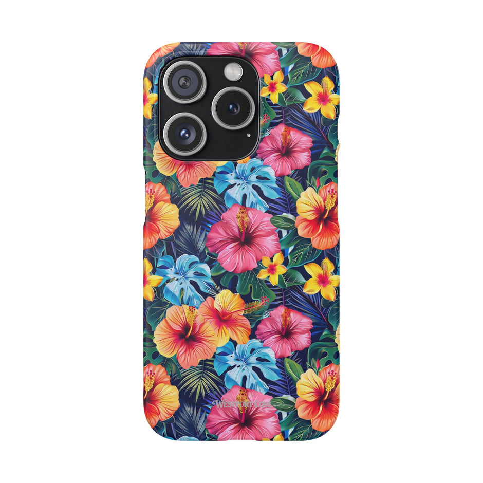 Tropical Hibiscus - Elite Phone Case — Floral Hawaiian Pattern Phone Cover