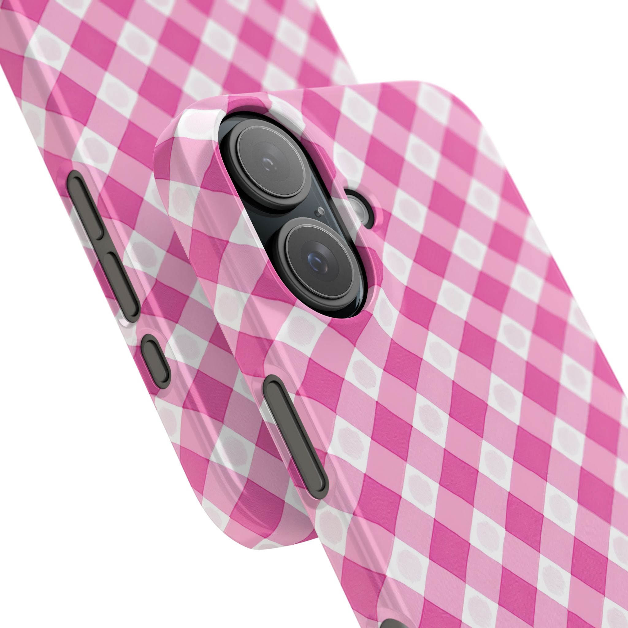 Pink Gingham - Essential Phone Case - Lightweight Protective Cover