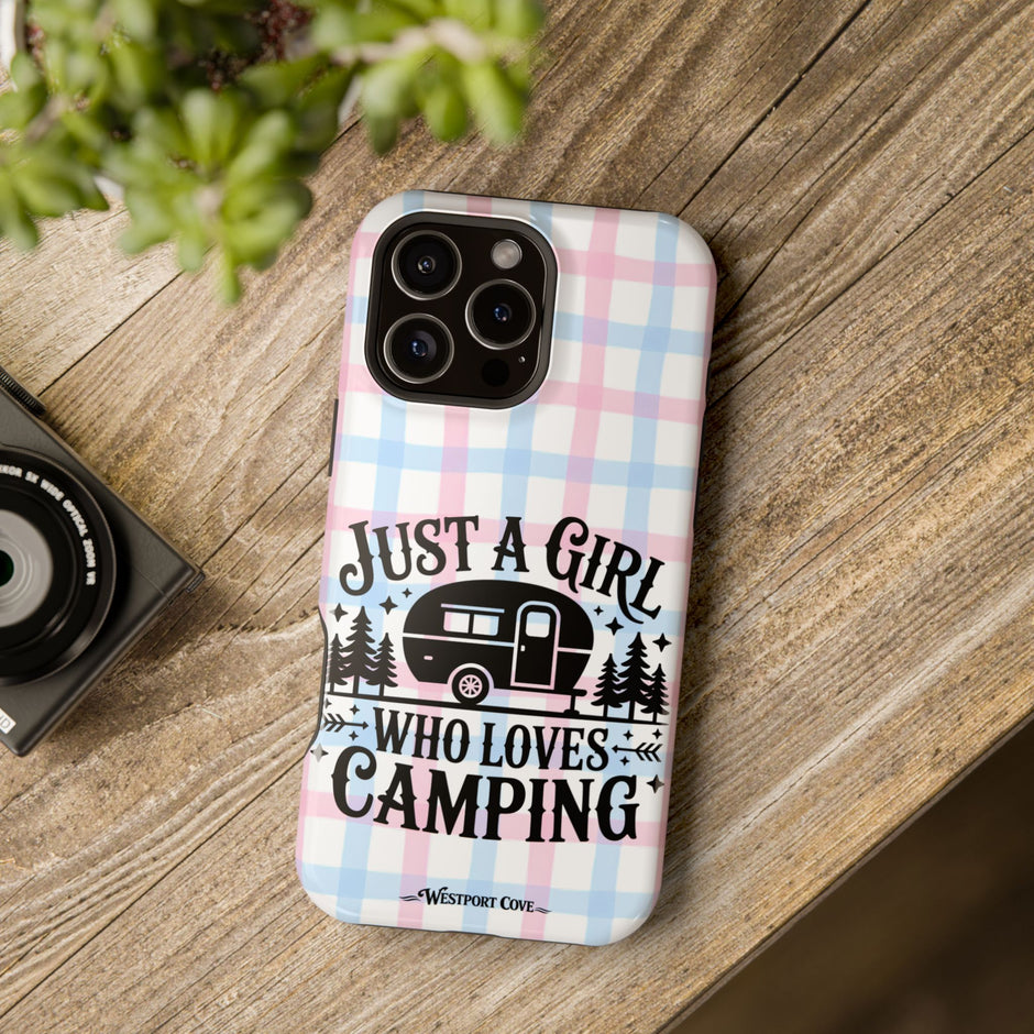 Just A Girl Who Loves Camping - Extreme Impact MagSafe Phone Case