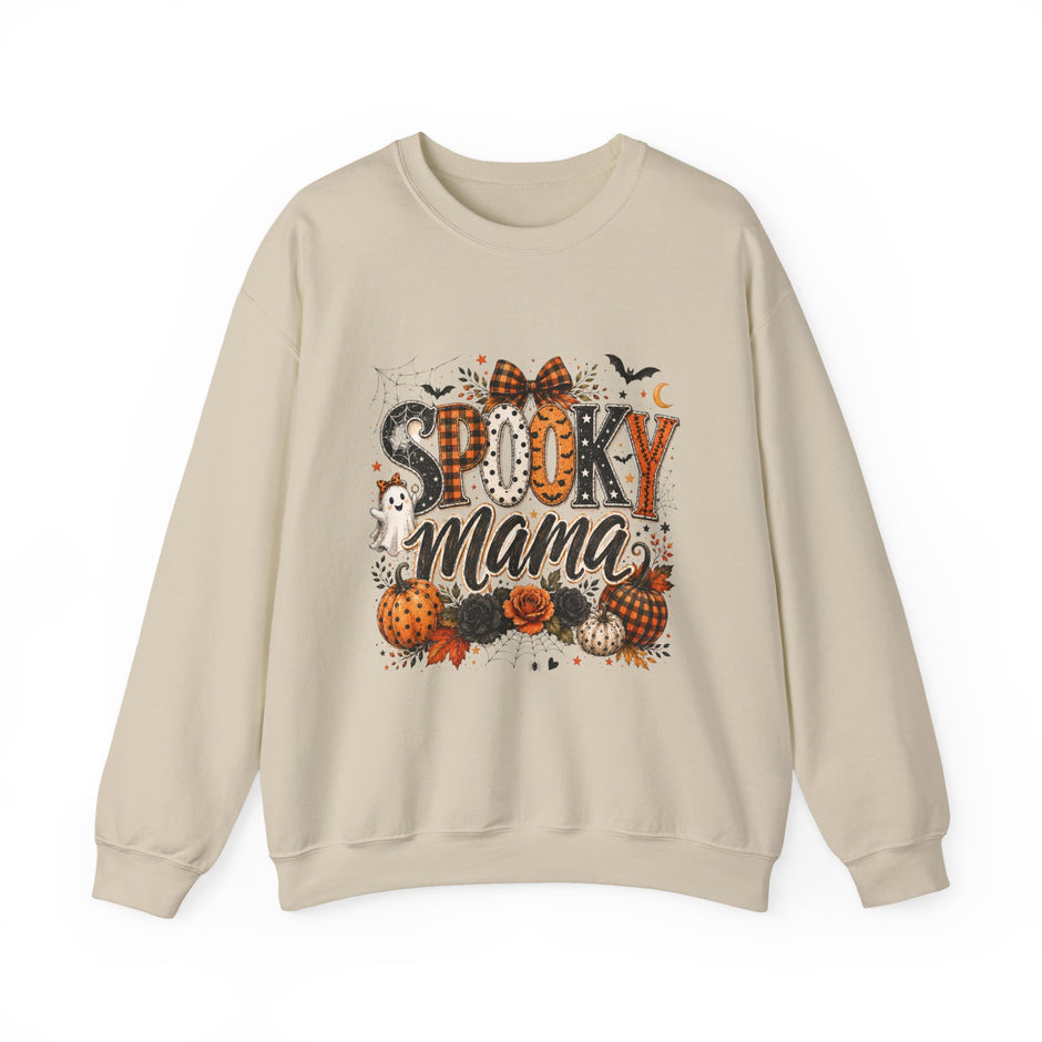 Spooky Mama Sweatshirt — Halloween Pumpkin Mom Crewneck