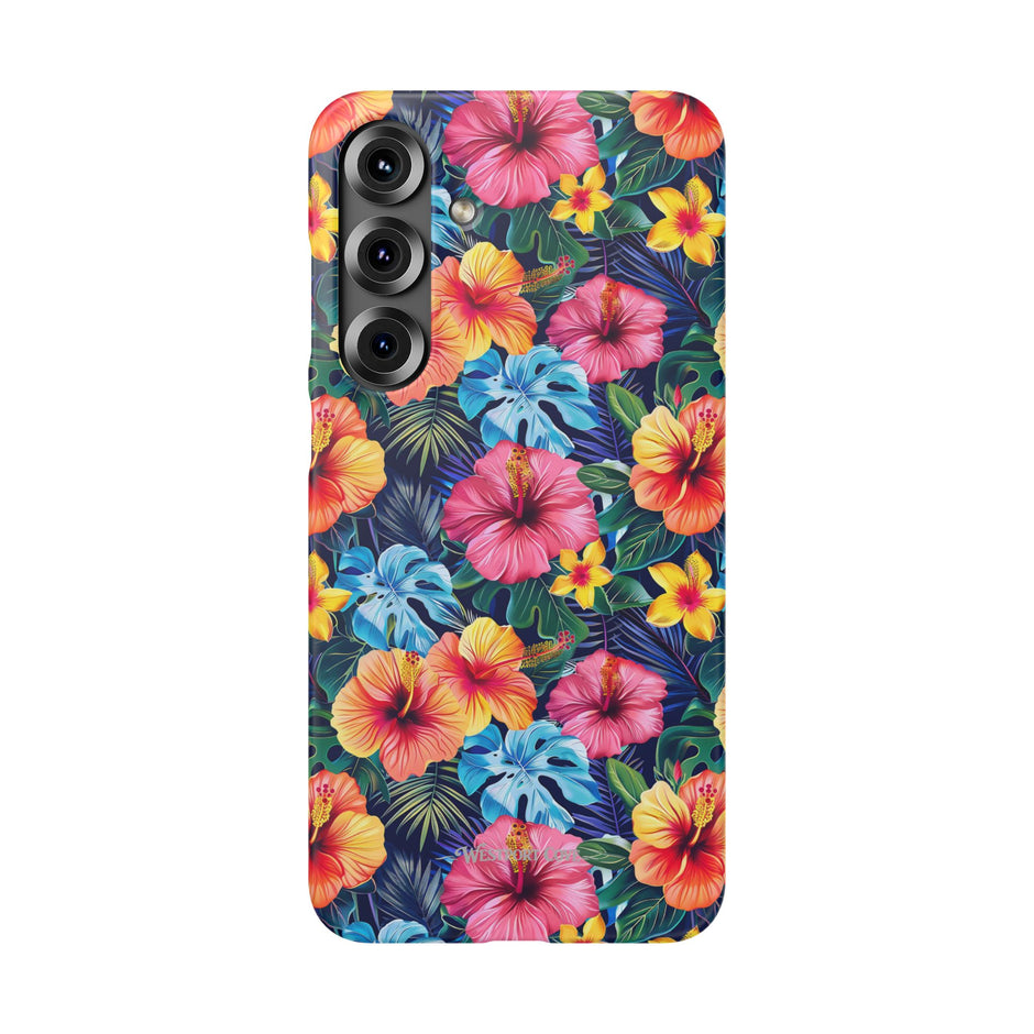 Tropical Hibiscus - Elite Phone Case — Floral Hawaiian Pattern Phone Cover
