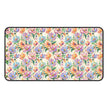 Floral Paint Desk Mat — Pastel Rose Pattern Office Mousepad