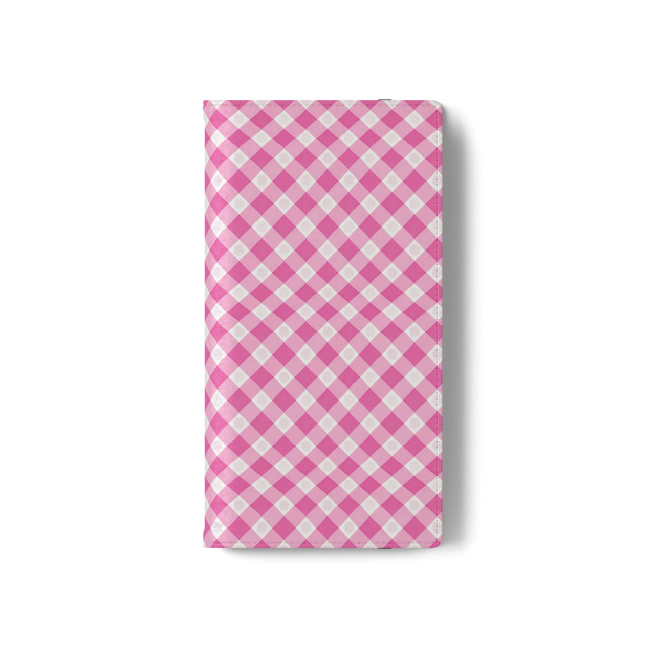 Pink Gingham - Flip Case – Wallet Flip Case with Card Slots