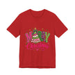 Merry Christmas Graphic Tee — Festive Pink & Green Holiday T-Shirt