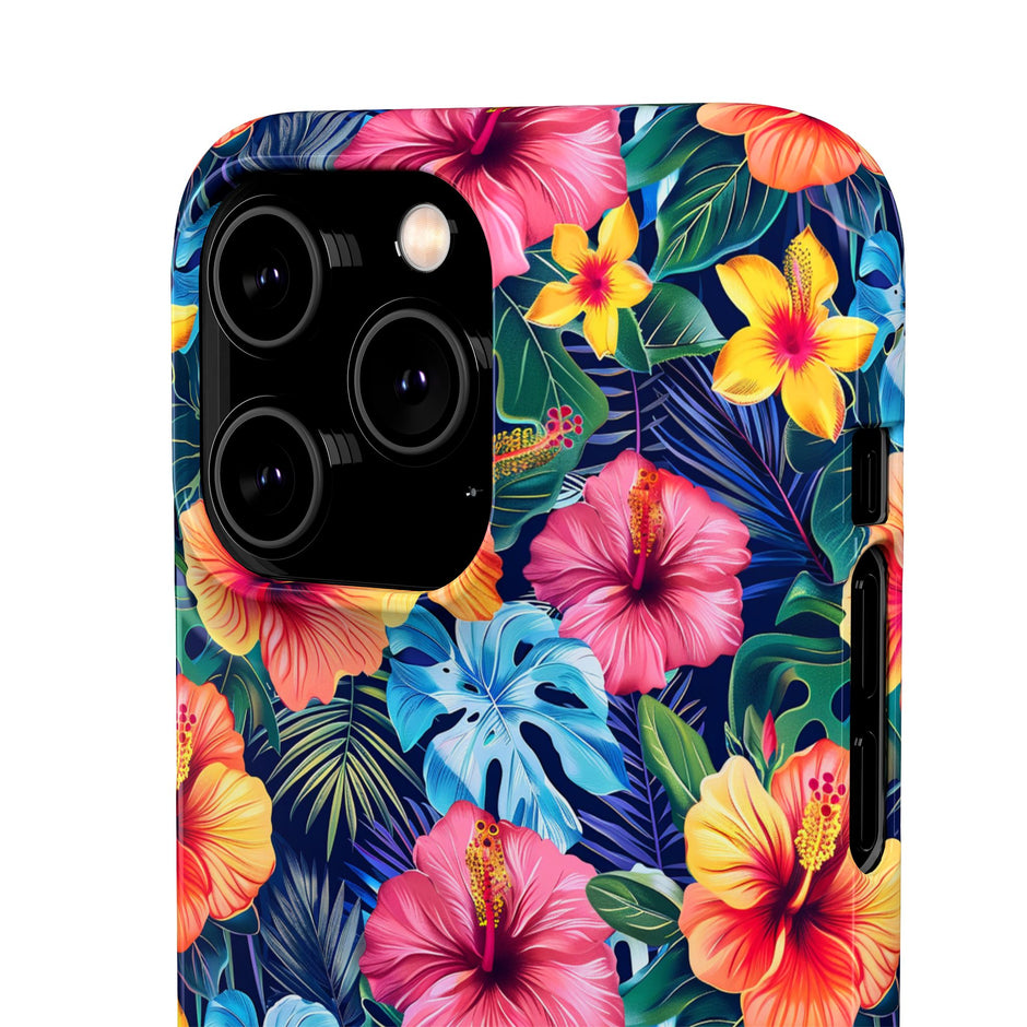 Tropical Hibiscus - Elite Phone Case — Floral Hawaiian Pattern Phone Cover