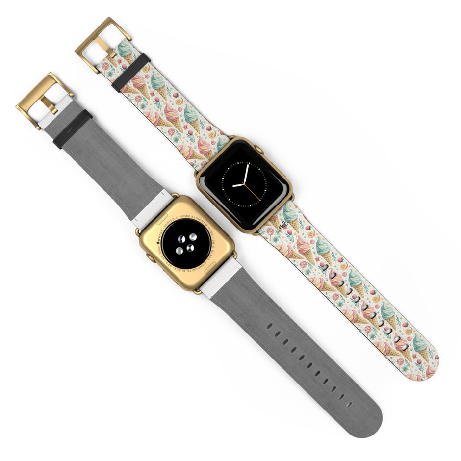 Only In Dreams - Apple Watch Band– Beachy Ice Cream Pattern Strap