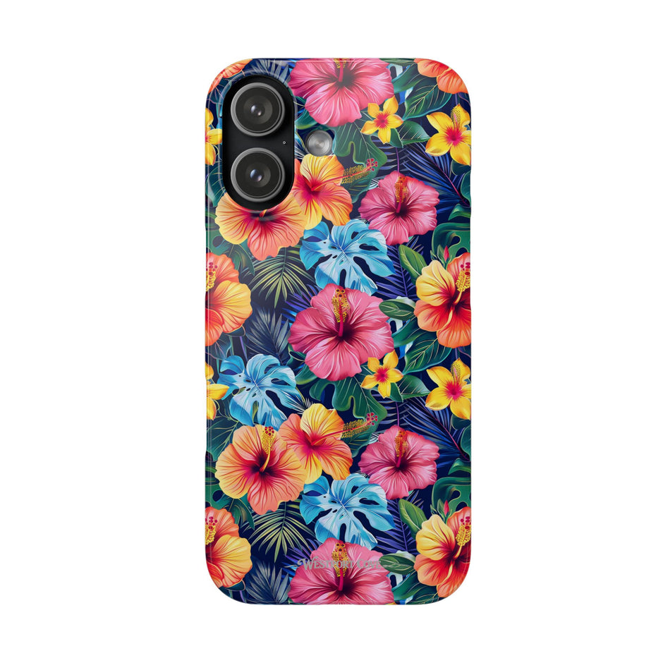 Tropical Hibiscus - Elite Phone Case — Floral Hawaiian Pattern Phone Cover
