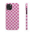 Pink Gingham - Essential Phone Case - Lightweight Protective Cover