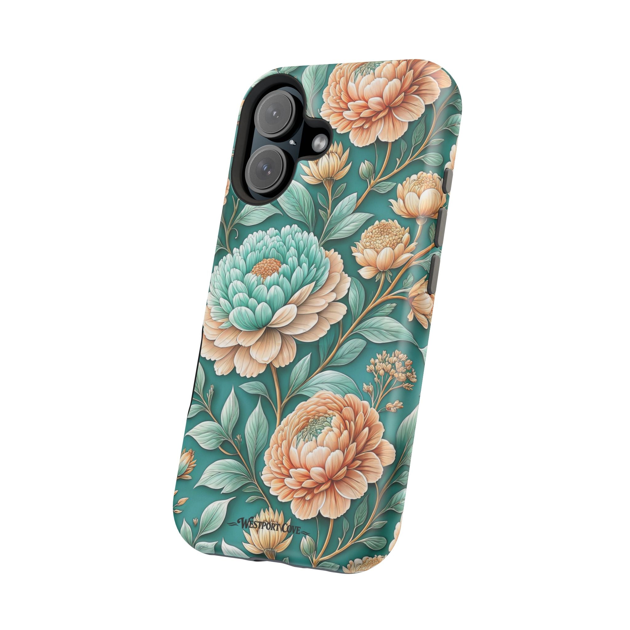 Teal Peony - Extreme MagSafe Phone Case