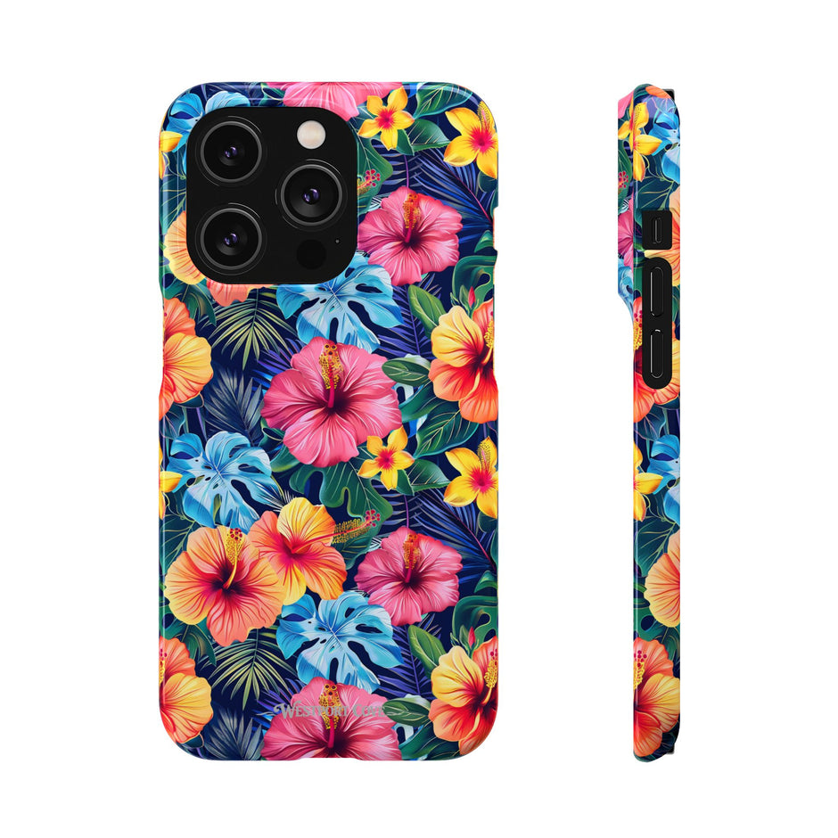 Tropical Hibiscus - Elite Phone Case — Floral Hawaiian Pattern Phone Cover