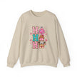 Holiday 'HO HO HO' Cute Reindeer & Gingerbread Crewneck Sweatshirt