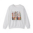 Witch Brooms Crewneck Sweatshirt —  Floral Brooms Fall Graphic