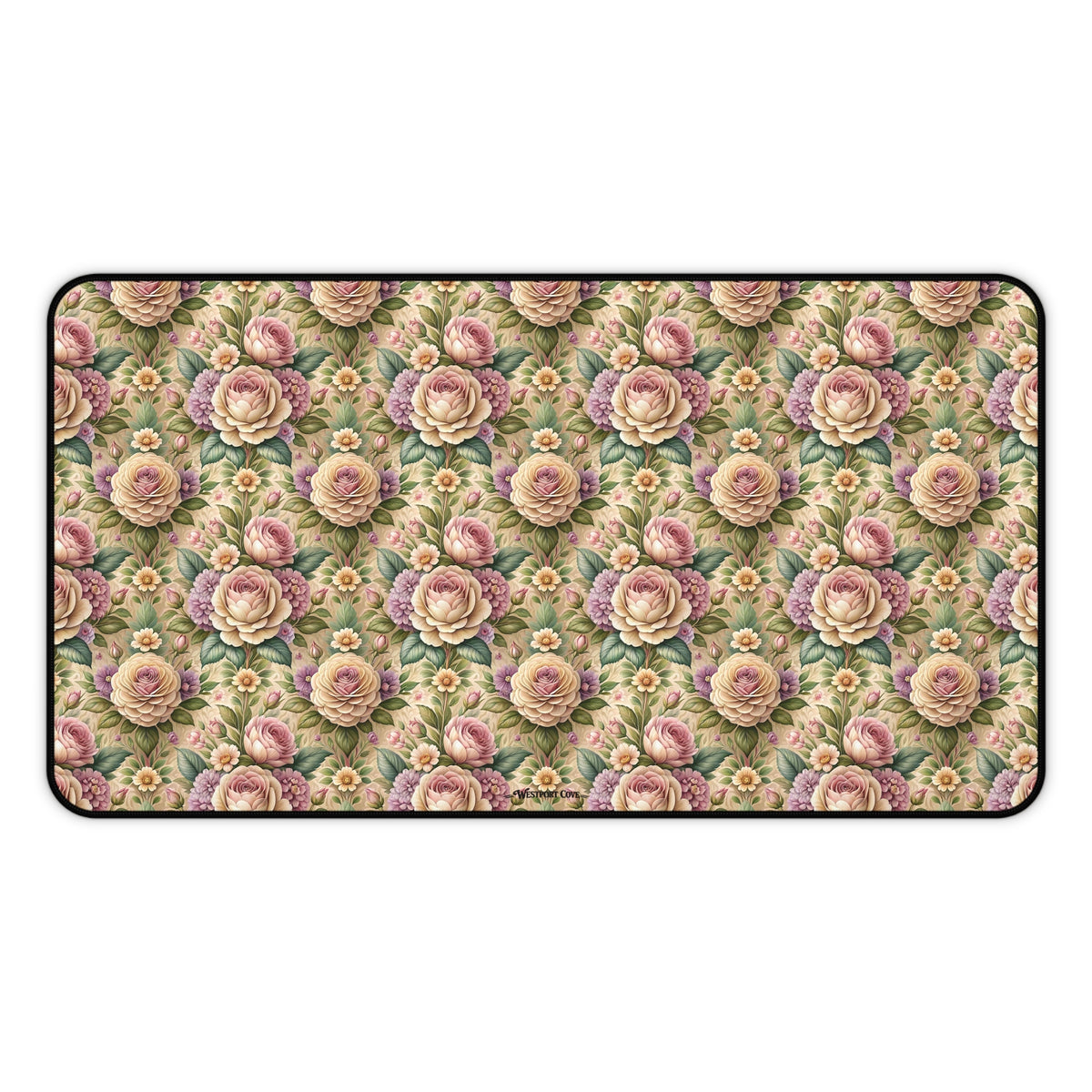 Best Buds Desk Mat — Floral Mousepad for Office & Home