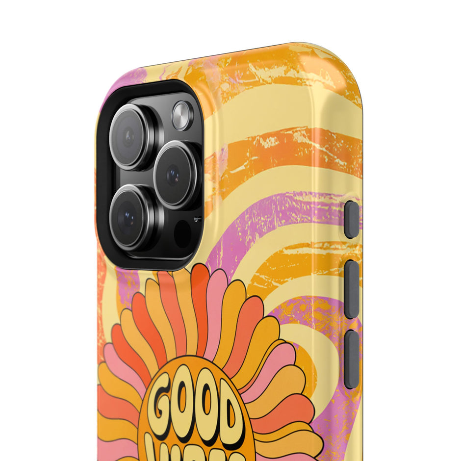Good Vibes Retro Flower Extreme Impact MagSafe Phone Case