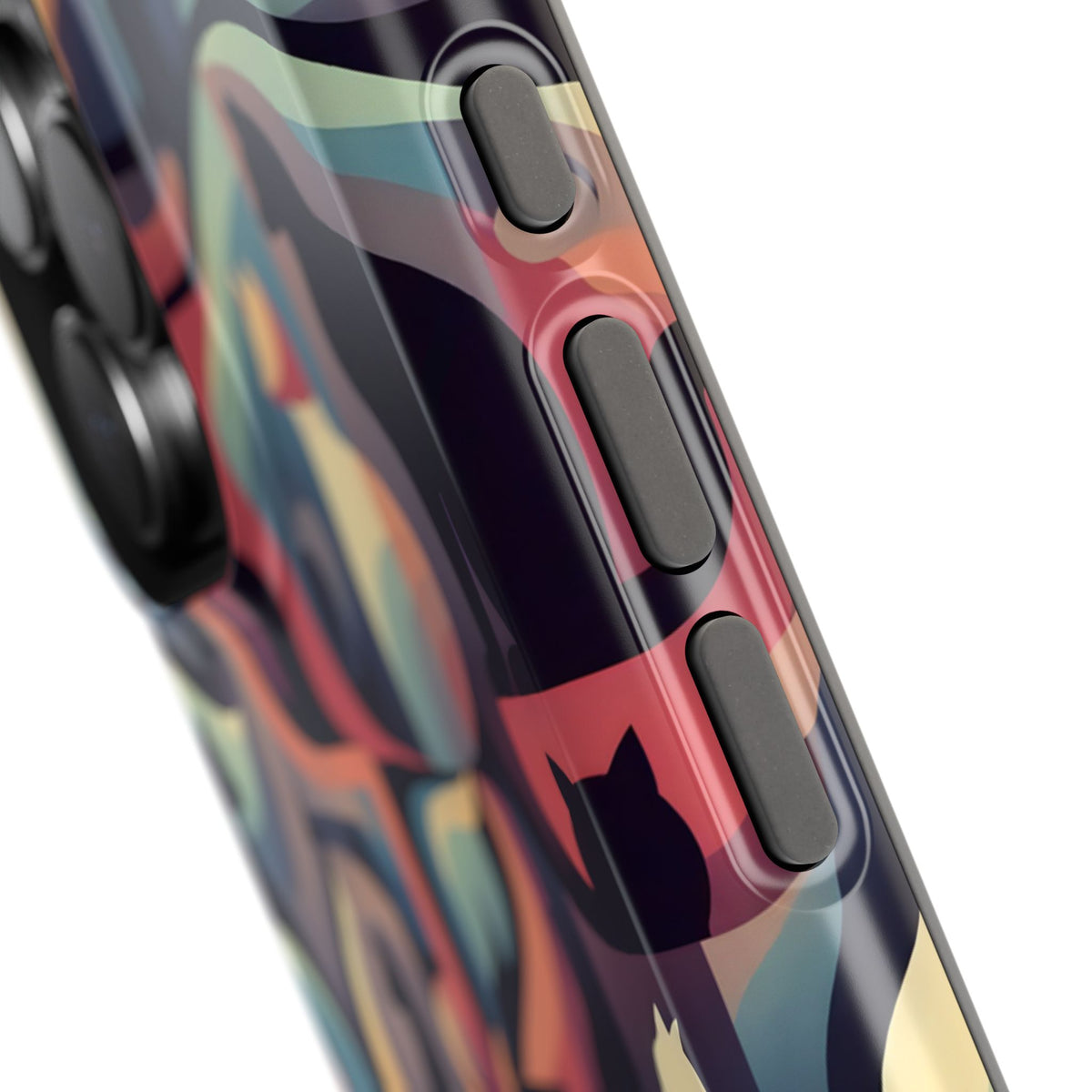 Camo Cats - Extreme Impact MagSafe Phone Case — Abstract Cat Pattern