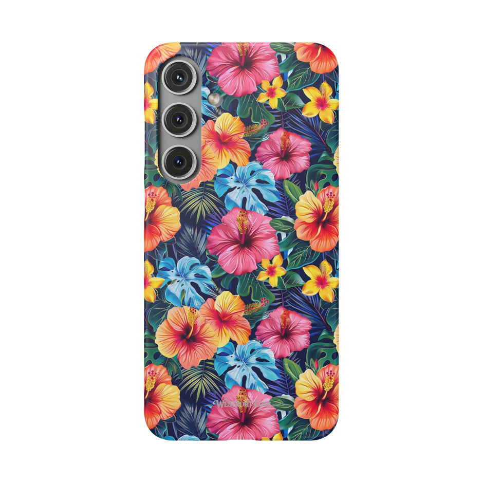 Tropical Hibiscus - Elite Phone Case — Floral Hawaiian Pattern Phone Cover