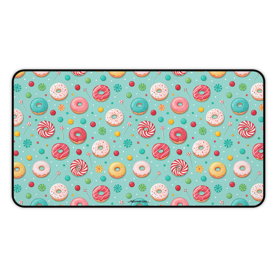 Donut Disturb Desk Mat — Cute Pastel Gaming/Workspace Mouse Pad