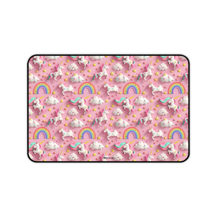 Unicorn Dance Desk Mat — Pink Cute Gaming & Office Mouse Pad