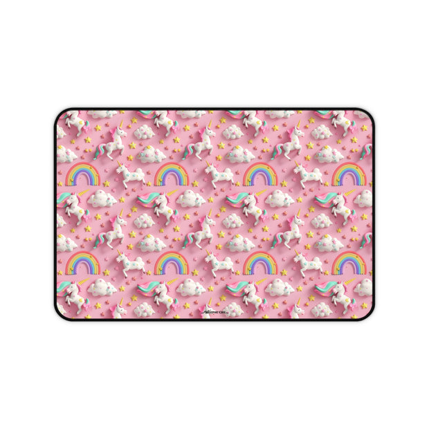 Unicorn Dance Desk Mat — Pink Cute Gaming & Office Mouse Pad