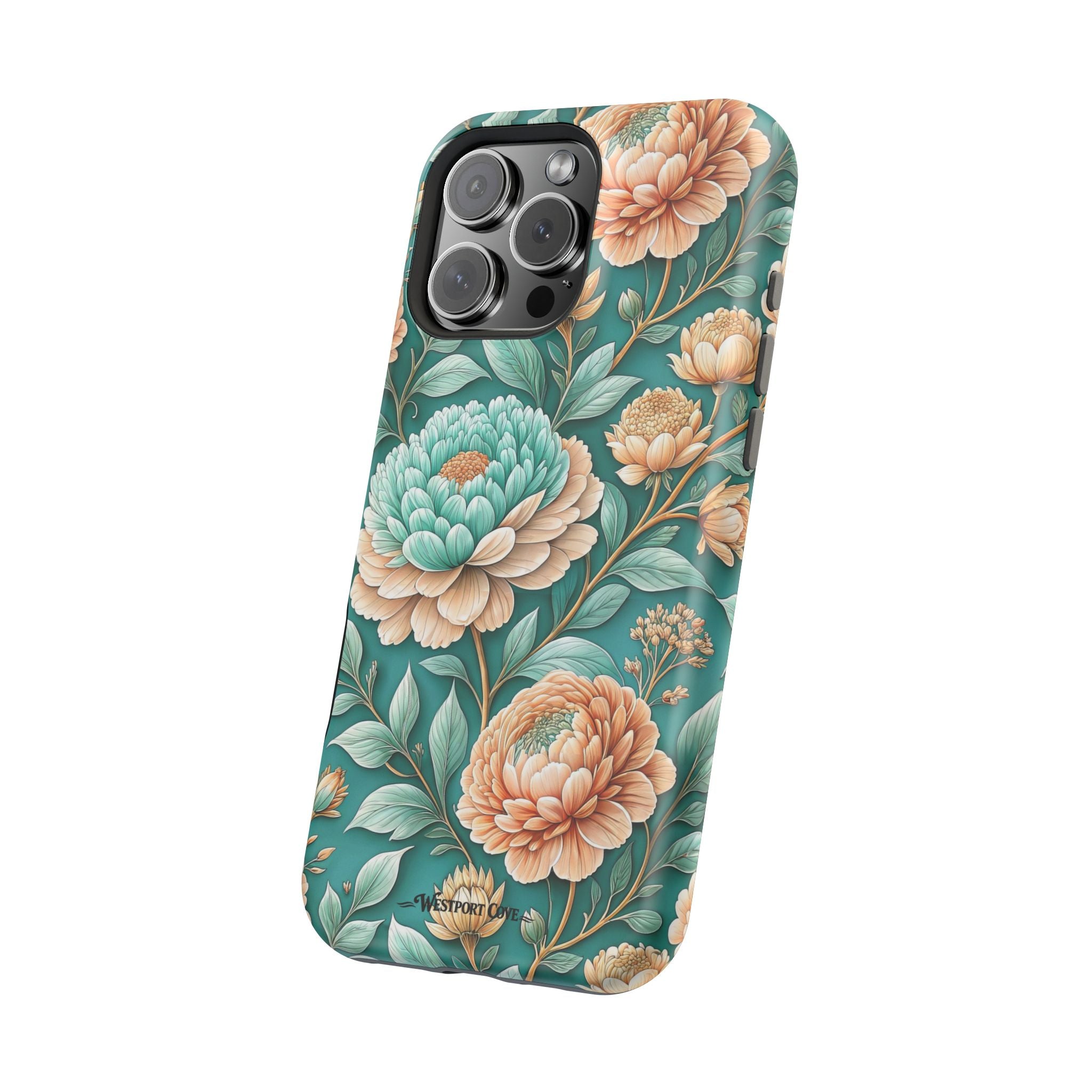 Teal Peony - Extreme MagSafe Phone Case