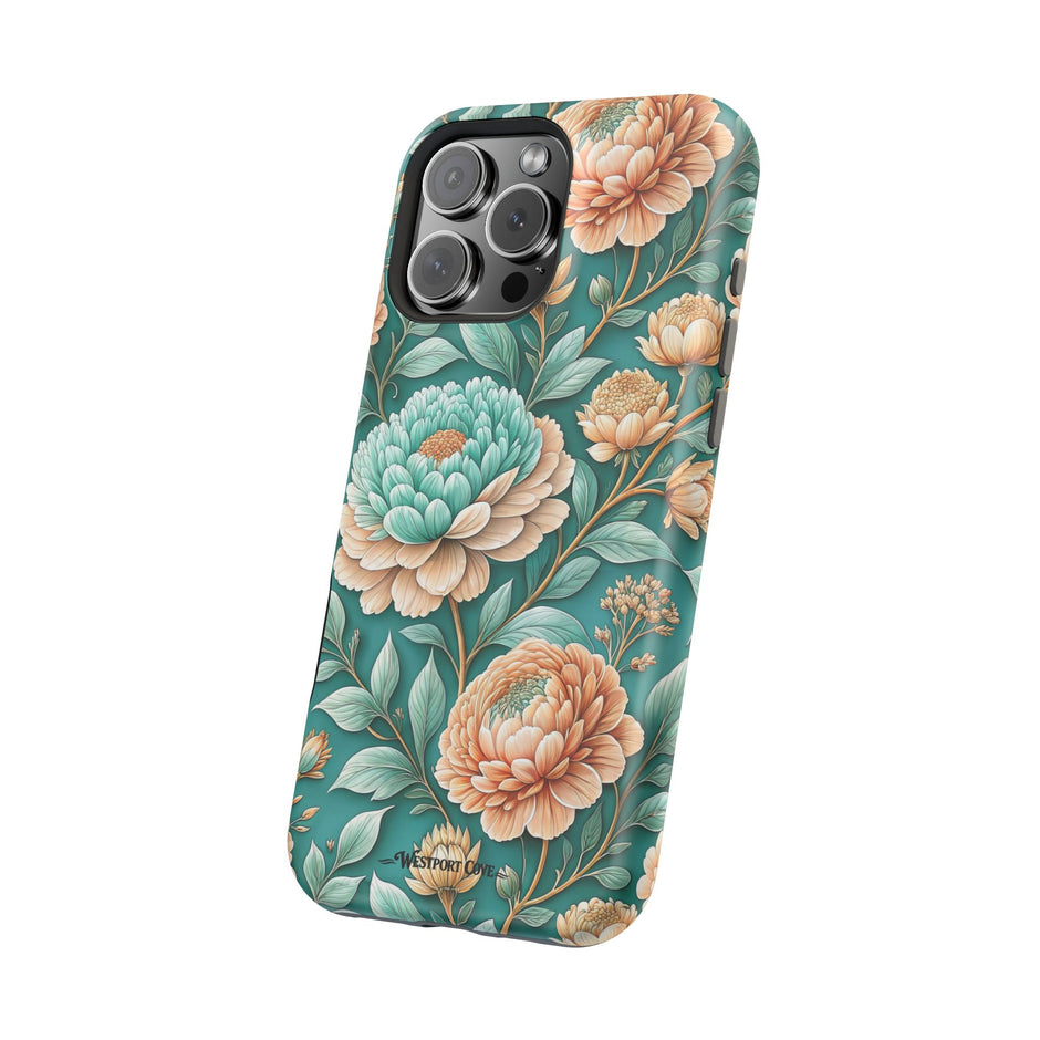 Teal Peony - Extreme MagSafe Phone Case