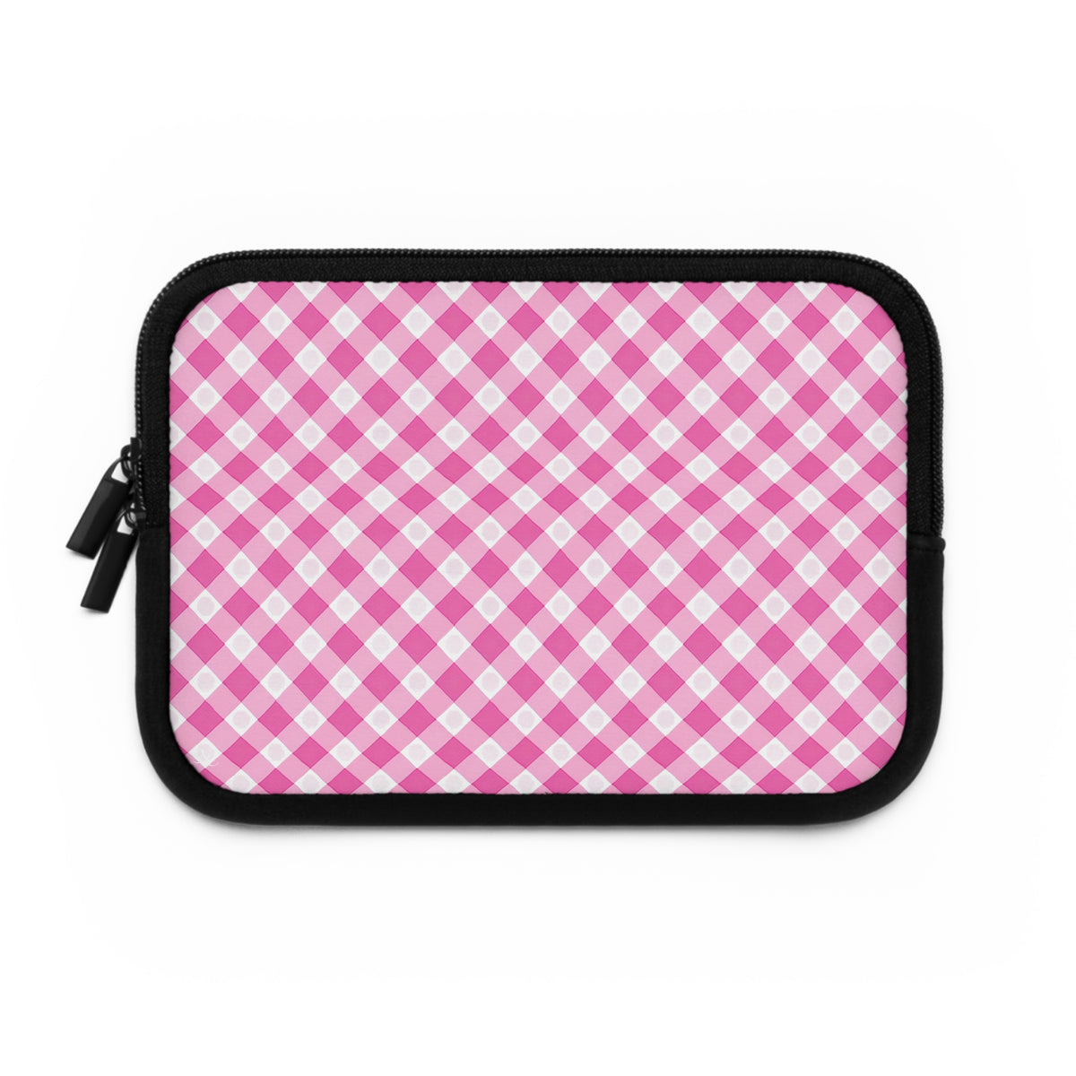 Pink Gingham Laptop Sleeve - Stylish Protection for Your Device