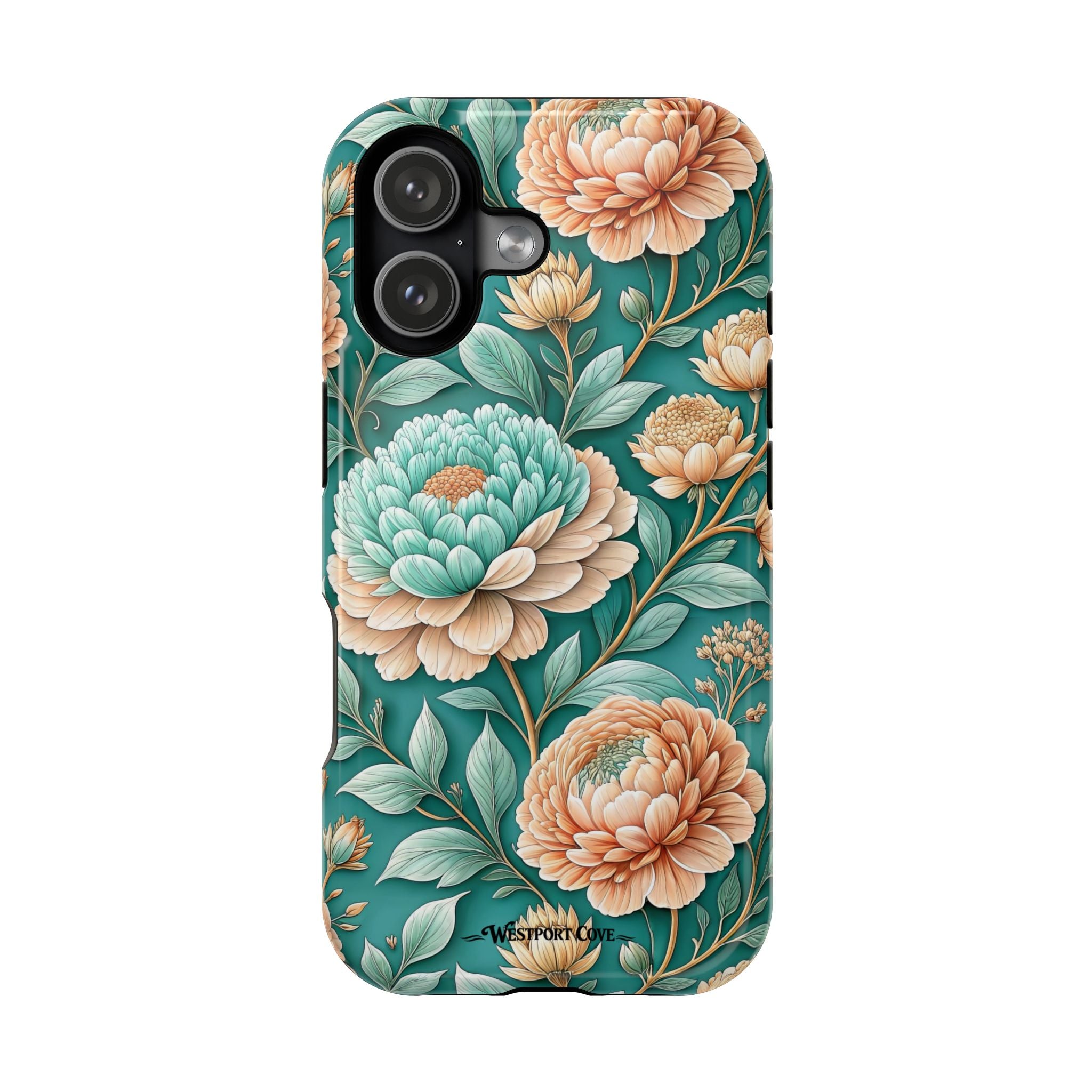 Teal Peony - Extreme MagSafe Phone Case