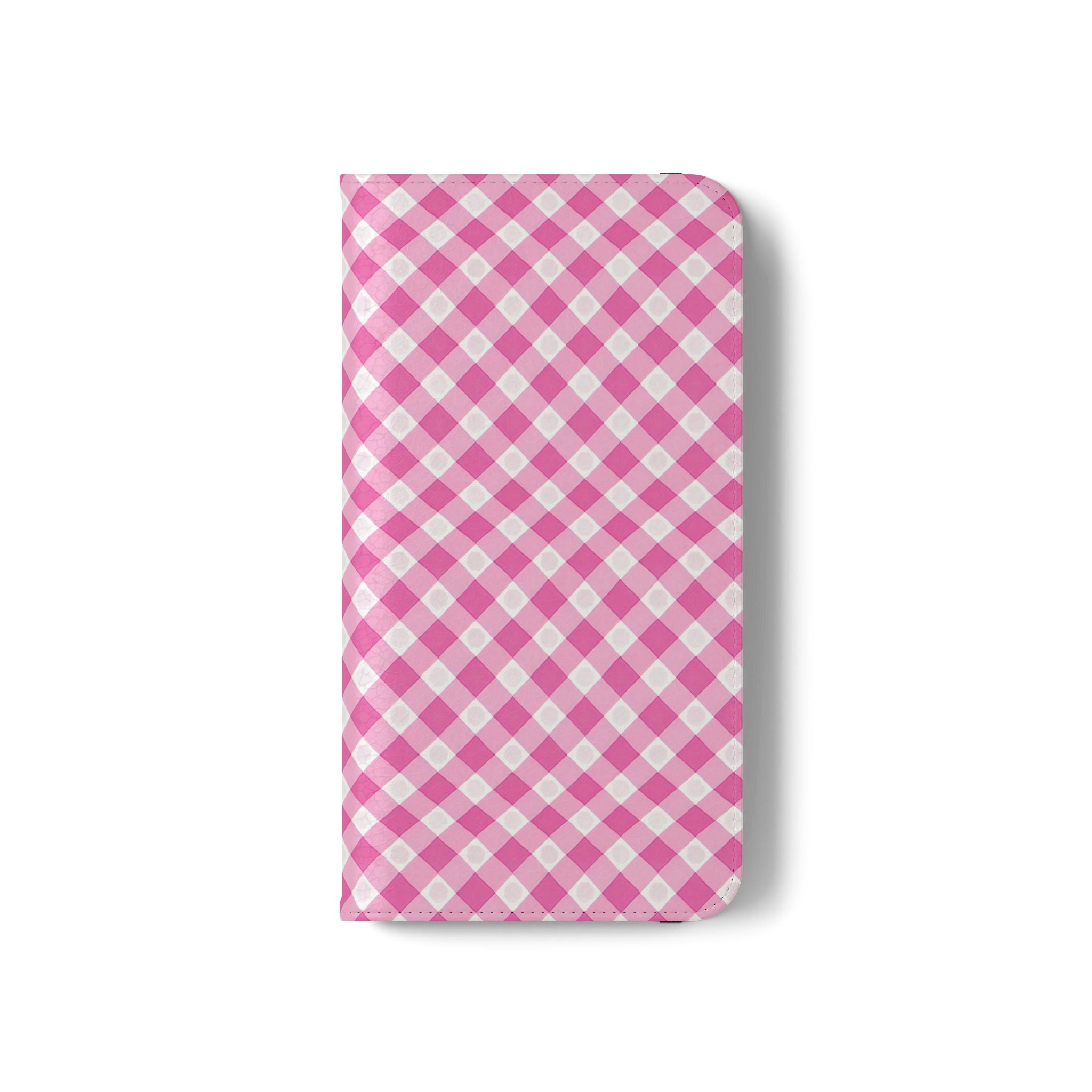 Pink Gingham - Flip Case – Wallet Flip Case with Card Slots