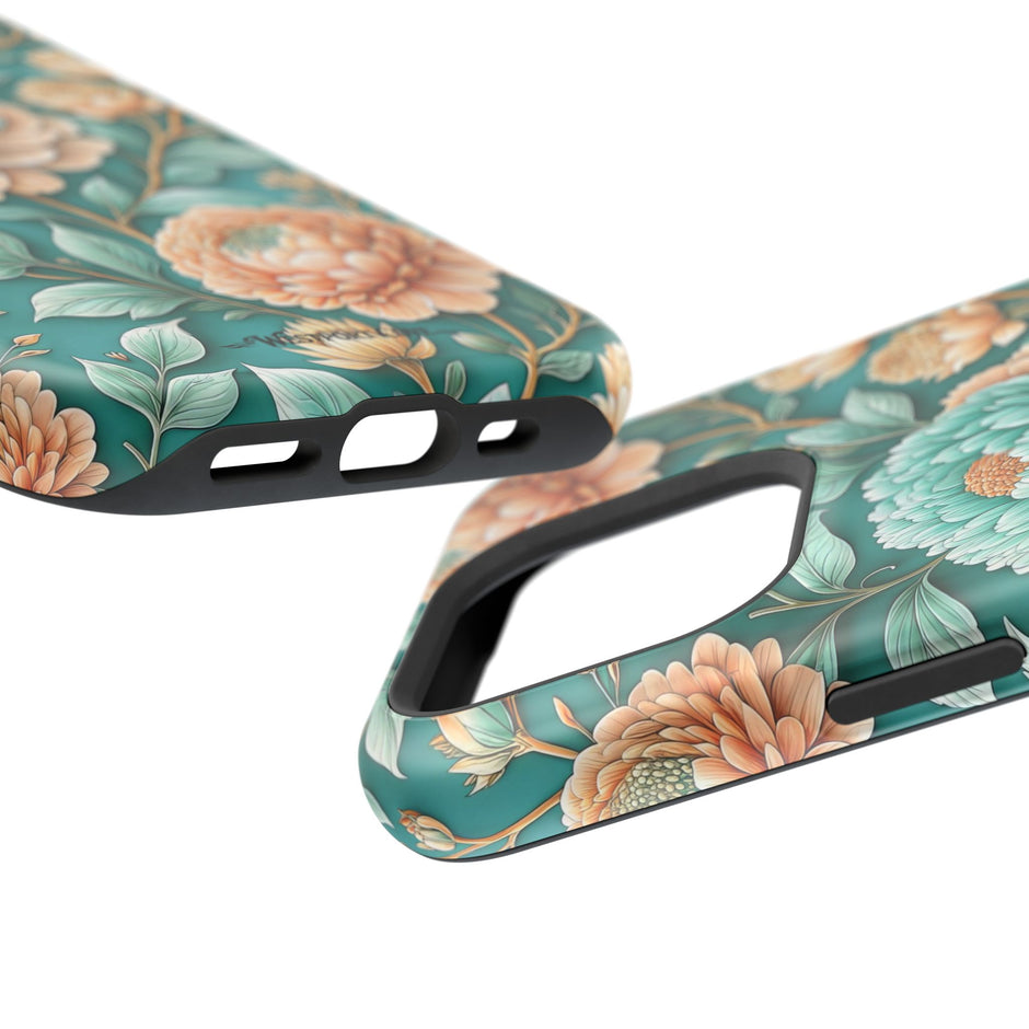 Teal Peony - Extreme MagSafe Phone Case